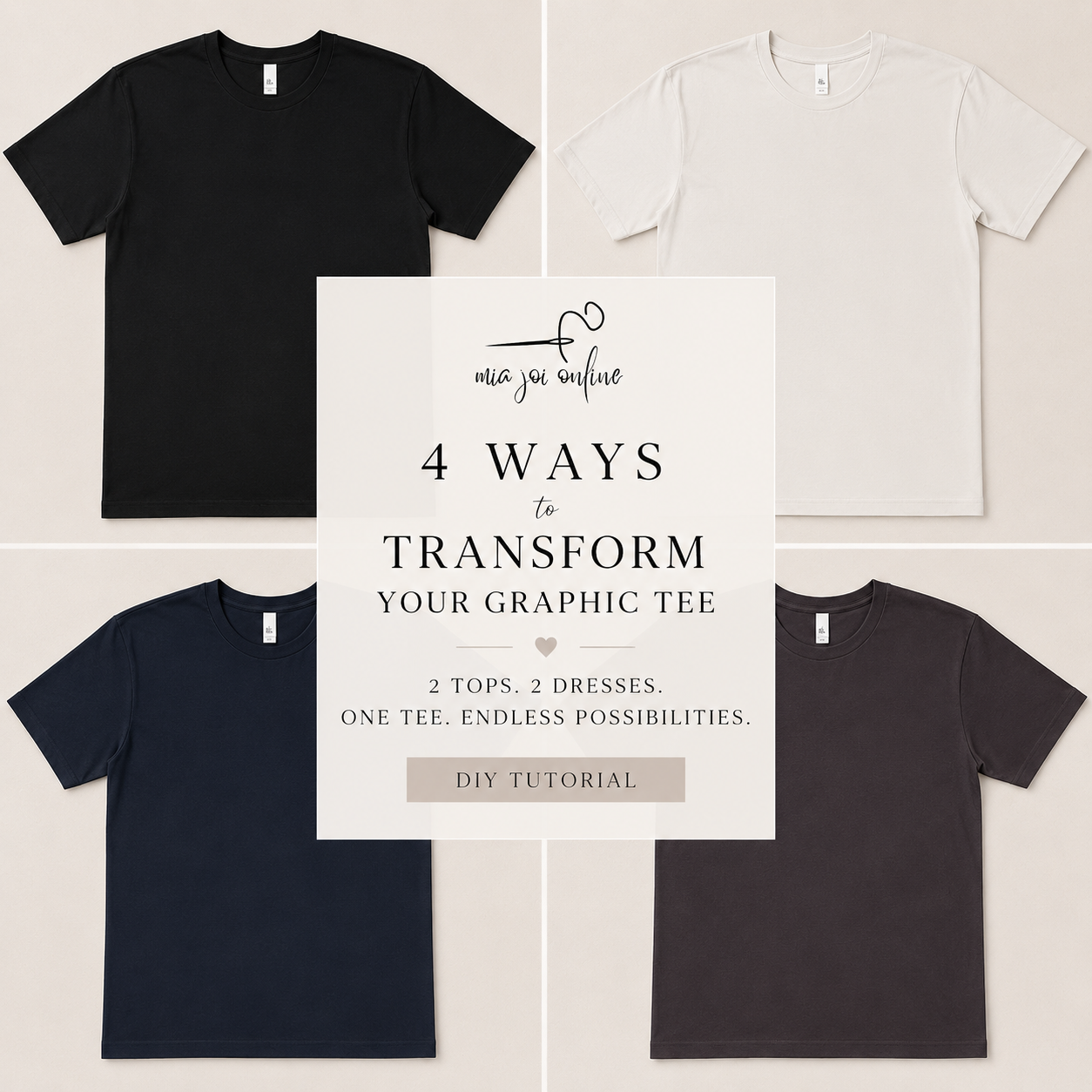 One Graphic Tee - DIY FOUR WAYS!