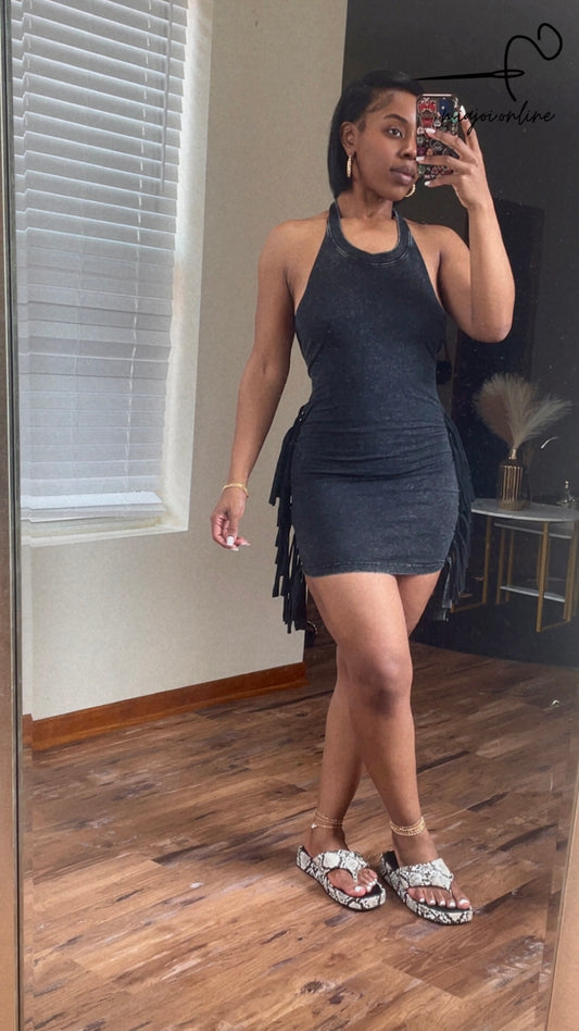 Vintage Halter T-shirt Dress